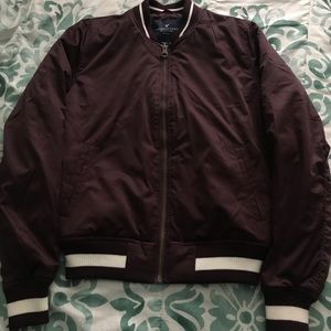 Maroon American Eagles Bomber Jacket